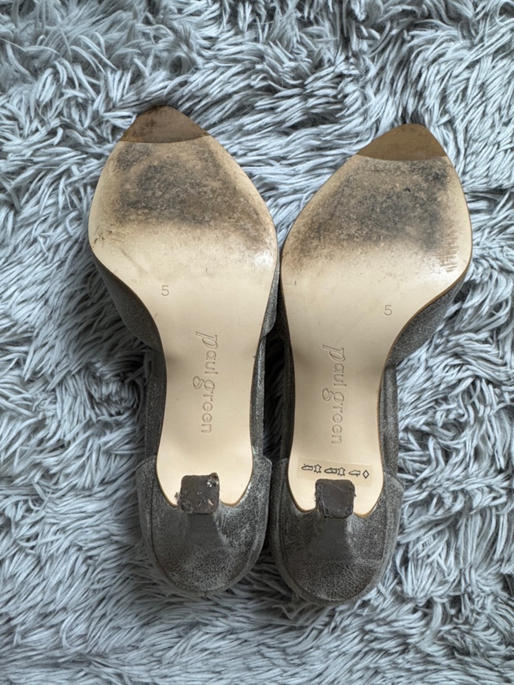 Paul Green Julia Metallic Taupe D'Orsay Pointed-Toe Heels size 7.5 - Picture 5 of 8